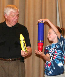 The audience gets involved with the act with Jim Stott's Magical Fundraising Show